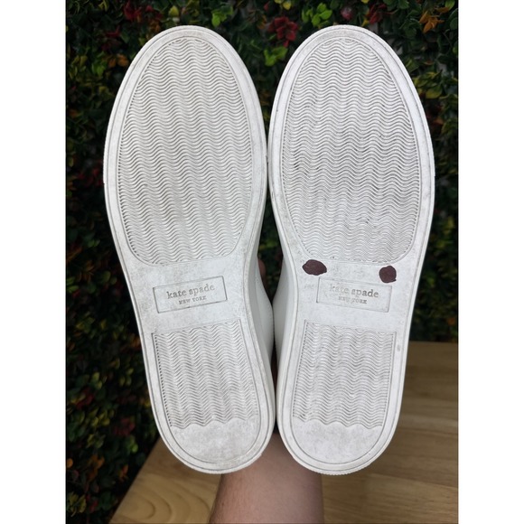 Kate Spade New York Azores White Leather Loafers Slip On Flats Womens 10B GUC - Picture 7 of 11